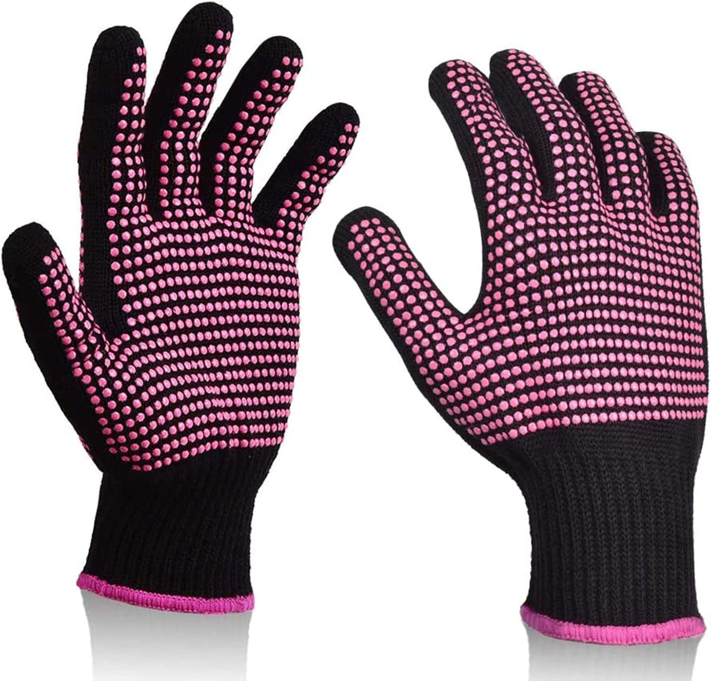 Professional Heat Resistant Glove for Hair Styling with Anti-Slip Silicone Dots