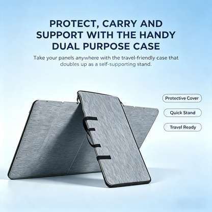 400W Portable Foldable Solar Panel with Stand - IP68 Waterproof
