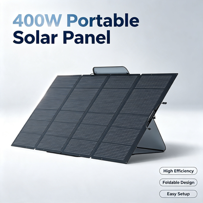 400W Portable Foldable Solar Panel with Stand - IP68 Waterproof