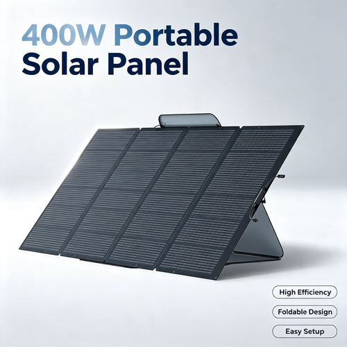 400W Portable Foldable Solar Panel with Stand - IP68 Waterproof