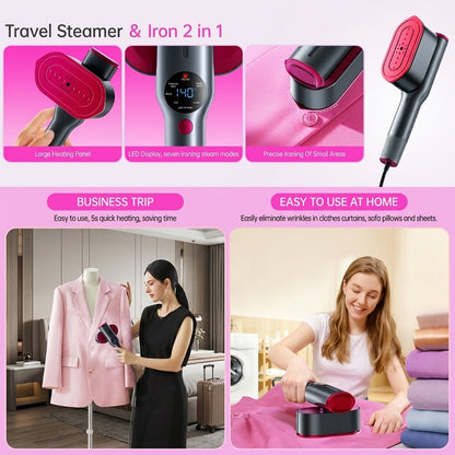 1200W Smart Garment Steamer with Real-Time Temp Display
