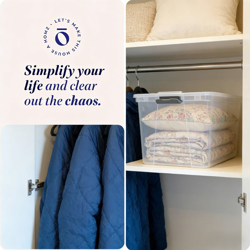 64 Quart Clear Plastic Storage Bin with Secure Lid