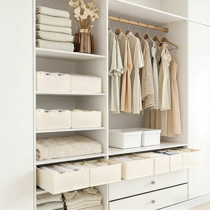 Foldable Fabric Storage Bins Set for Closet Organization