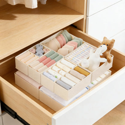 Foldable Fabric Storage Bins Set for Closet Organization