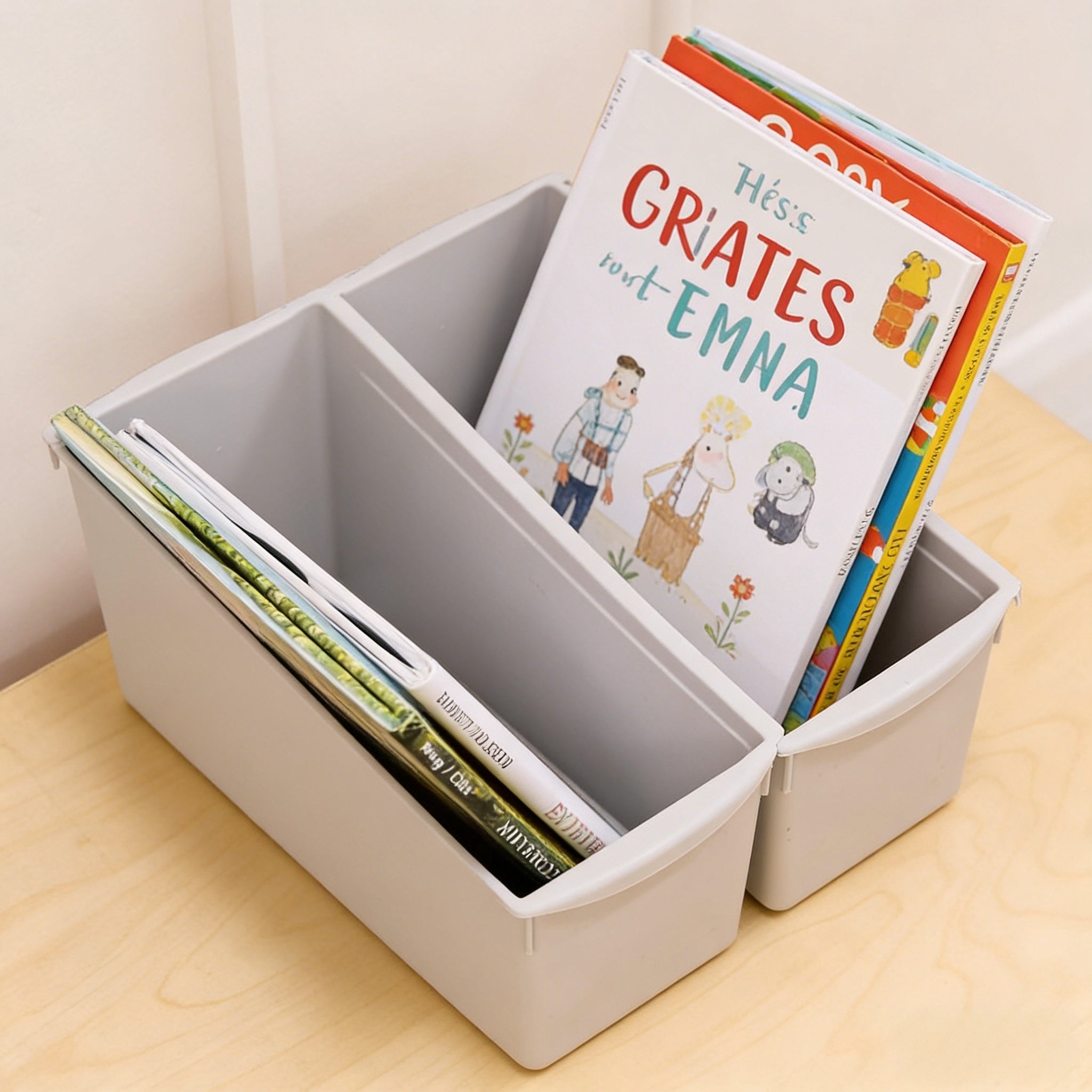 Interlocking Plastic Storage Bins for Desk & Closet Organization
