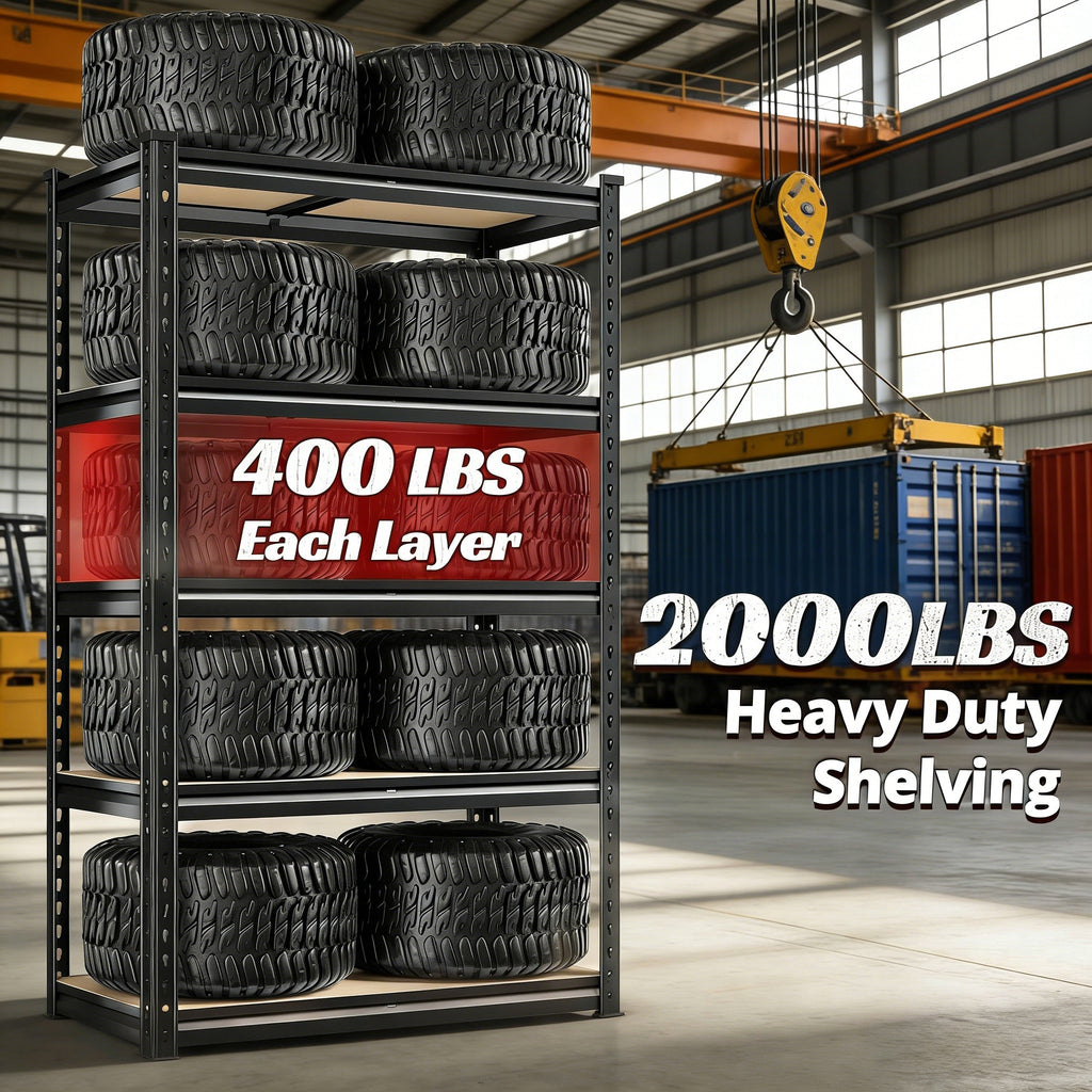 5-Tier Heavy-Duty Adjustable Storage Shelving Unit