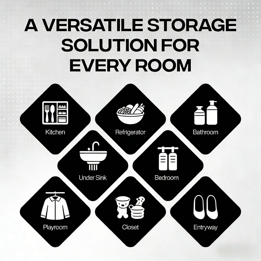 Clear Plastic Storage Bins with Handles for Multi-Room Organization