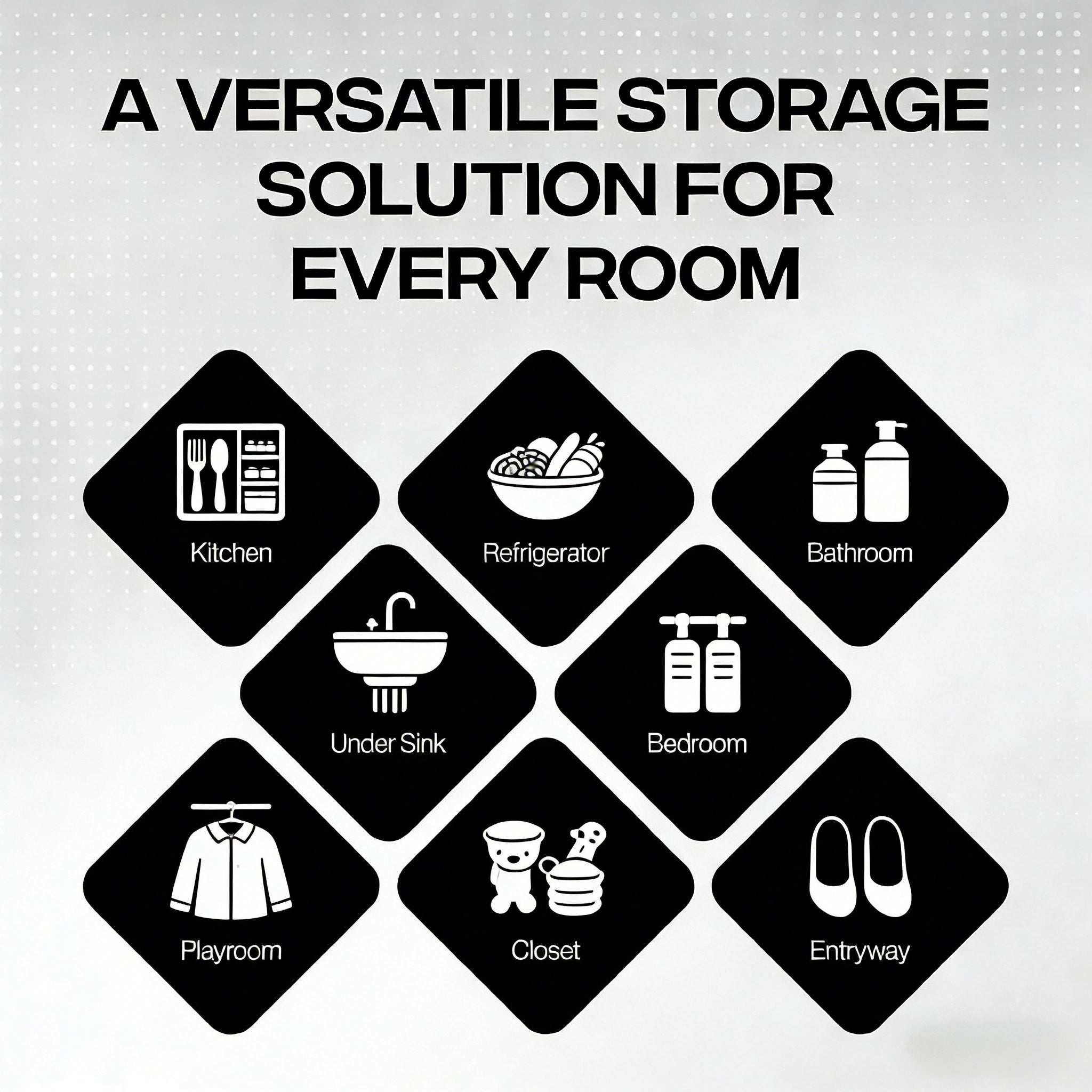 Clear Plastic Storage Bins with Handles for Multi-Room Organization