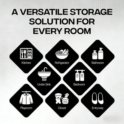 Clear Plastic Storage Bins with Handles for Multi-Room Organization