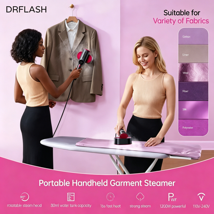 1200W Smart Garment Steamer with Real-Time Temp Display